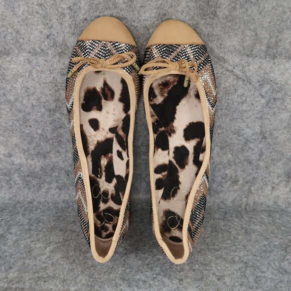 Jessica Simpson Shoes Womens 7 Ballet Flats Fashion Slip On Cap Toe Misha Brown - Picture 6 of 15